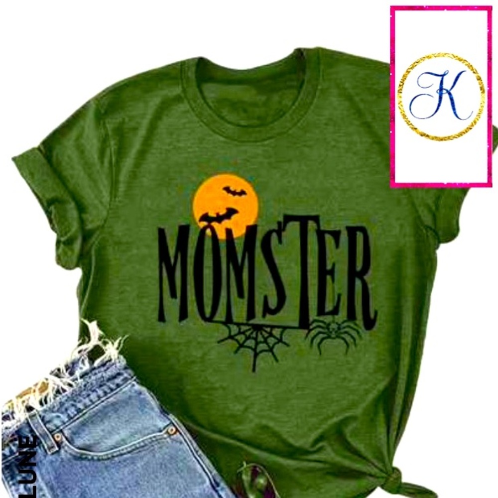Momster Halloween Tee, Momster T-shirt 🎃 Halloween Bats